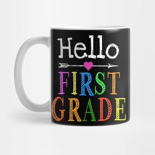 Hello 1st Grade First Day Of Back To School Teacher Student Mug